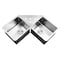 Ruvati Corner Butterfly Undermount Kitchen Sink 16 Gauge 44" Double Bowl RVH8400 - alternate 2